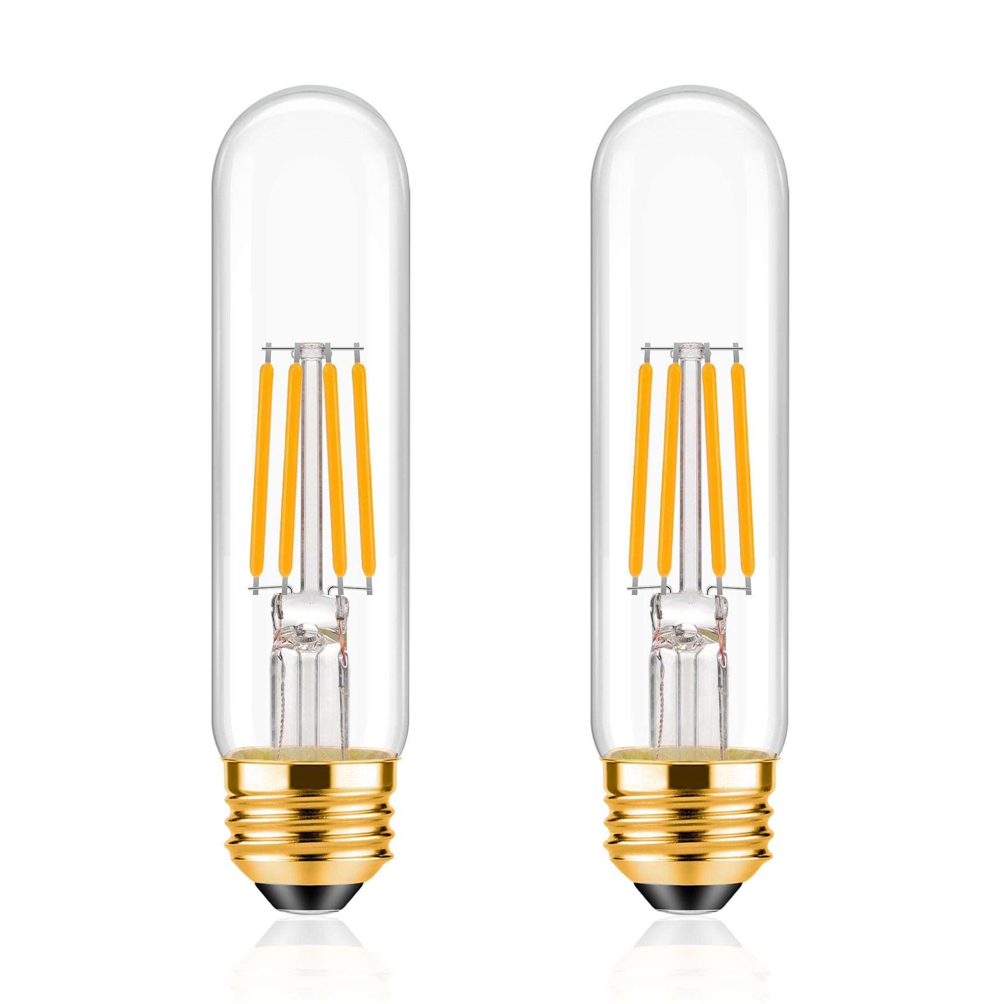 T30 T10 LED Tubular Bulb 4W 40W Equivalent Warm White 2700K Dimmable 2 Pack