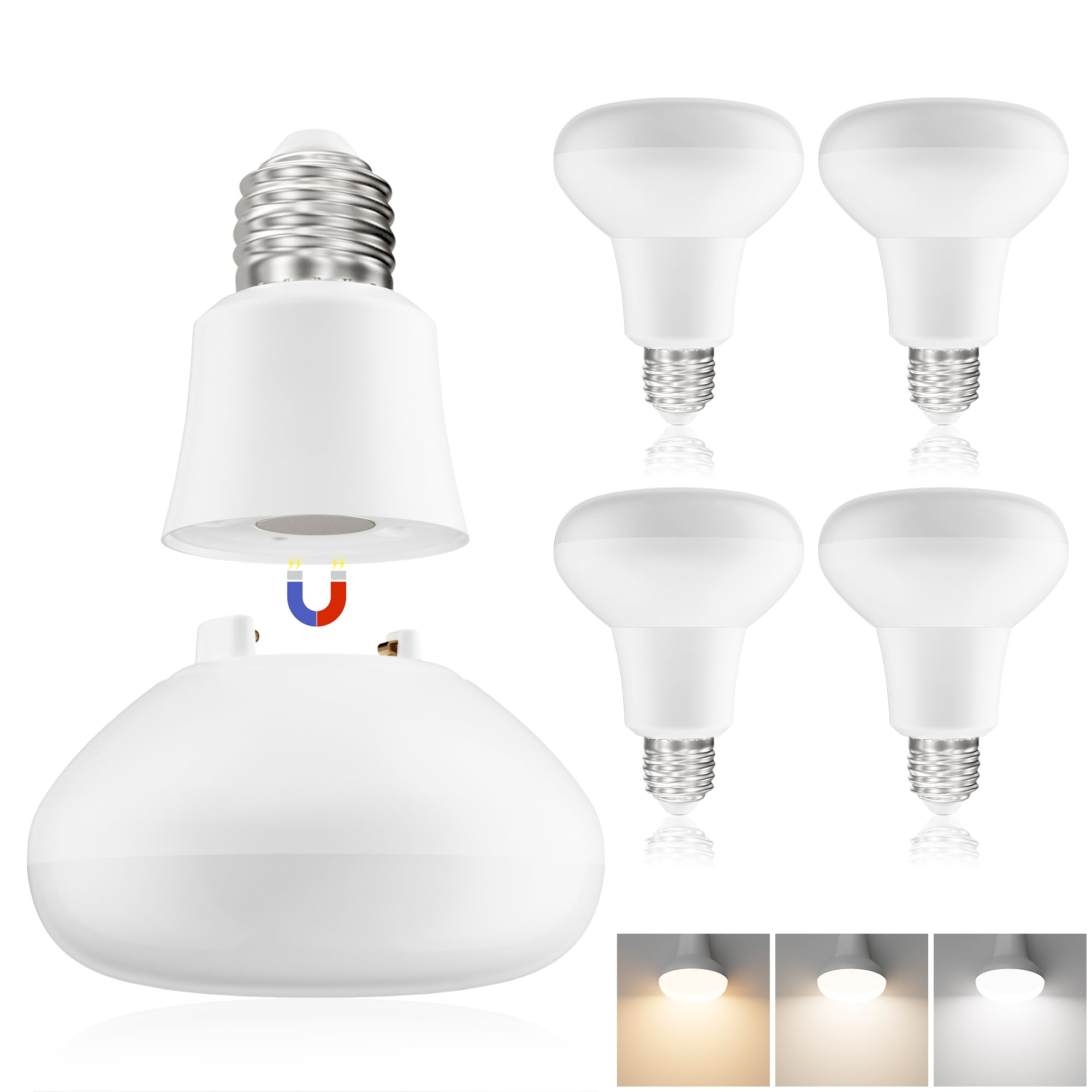 BR30 LED Flood Light Bulb 65W Equivalent 1000LM 3 Color Dimmable 2 Pack