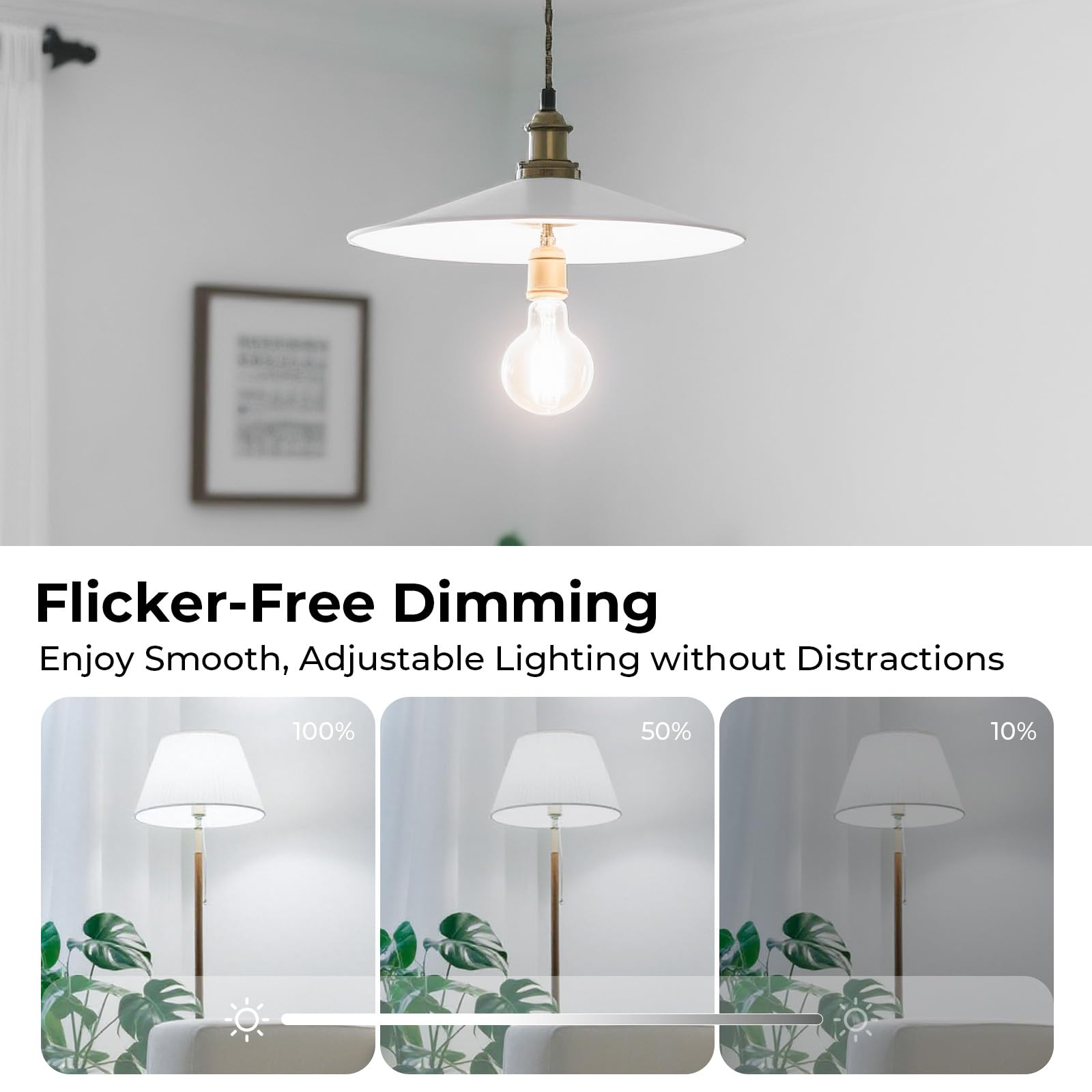 E26 LED Edison Bulb 6W 60W Equivalent Soft White 2700K Dimmable 6 Pack