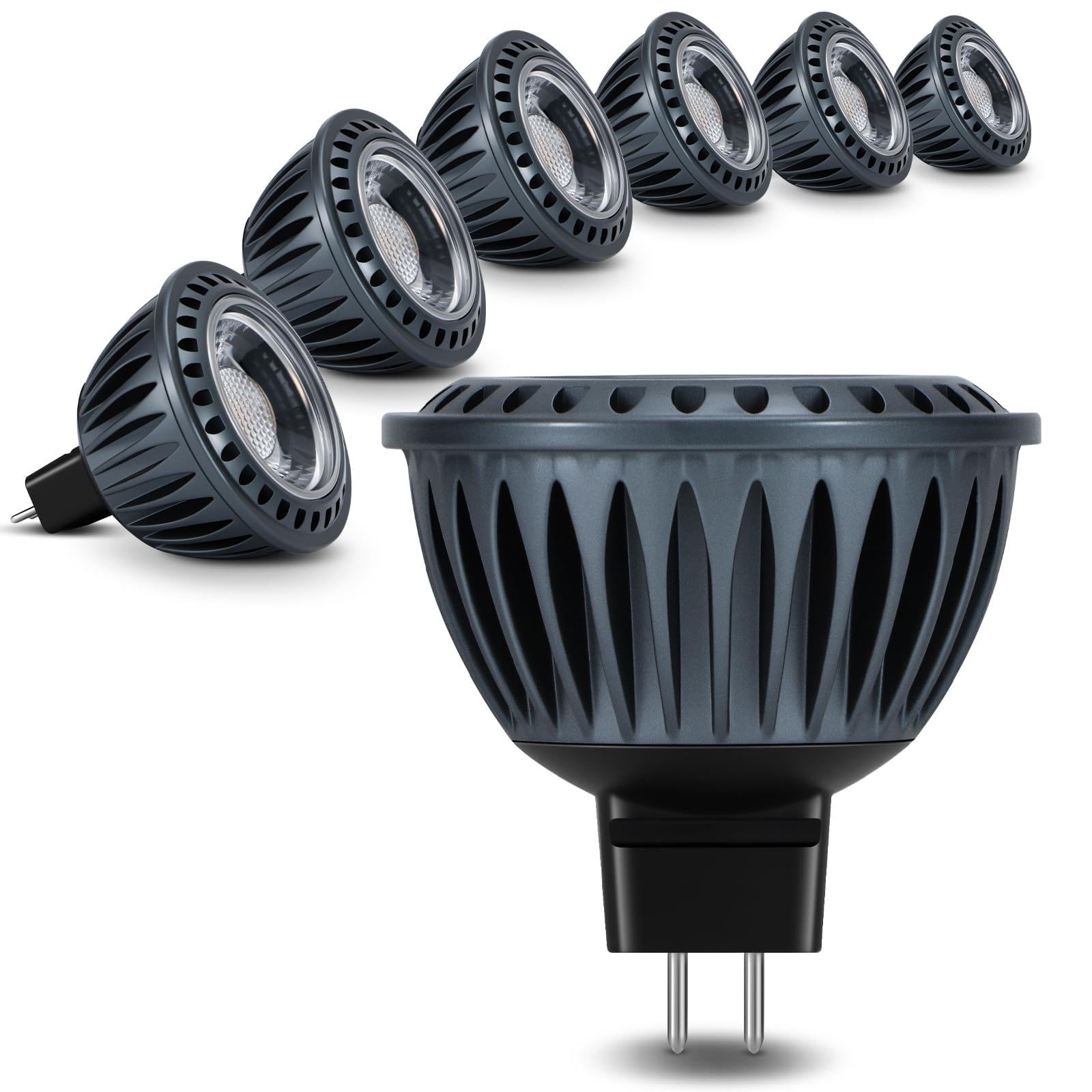 MR16 LED Bulb 5W Warm White 450 Lumens Dimmable 12V GU5.3 6 Pack