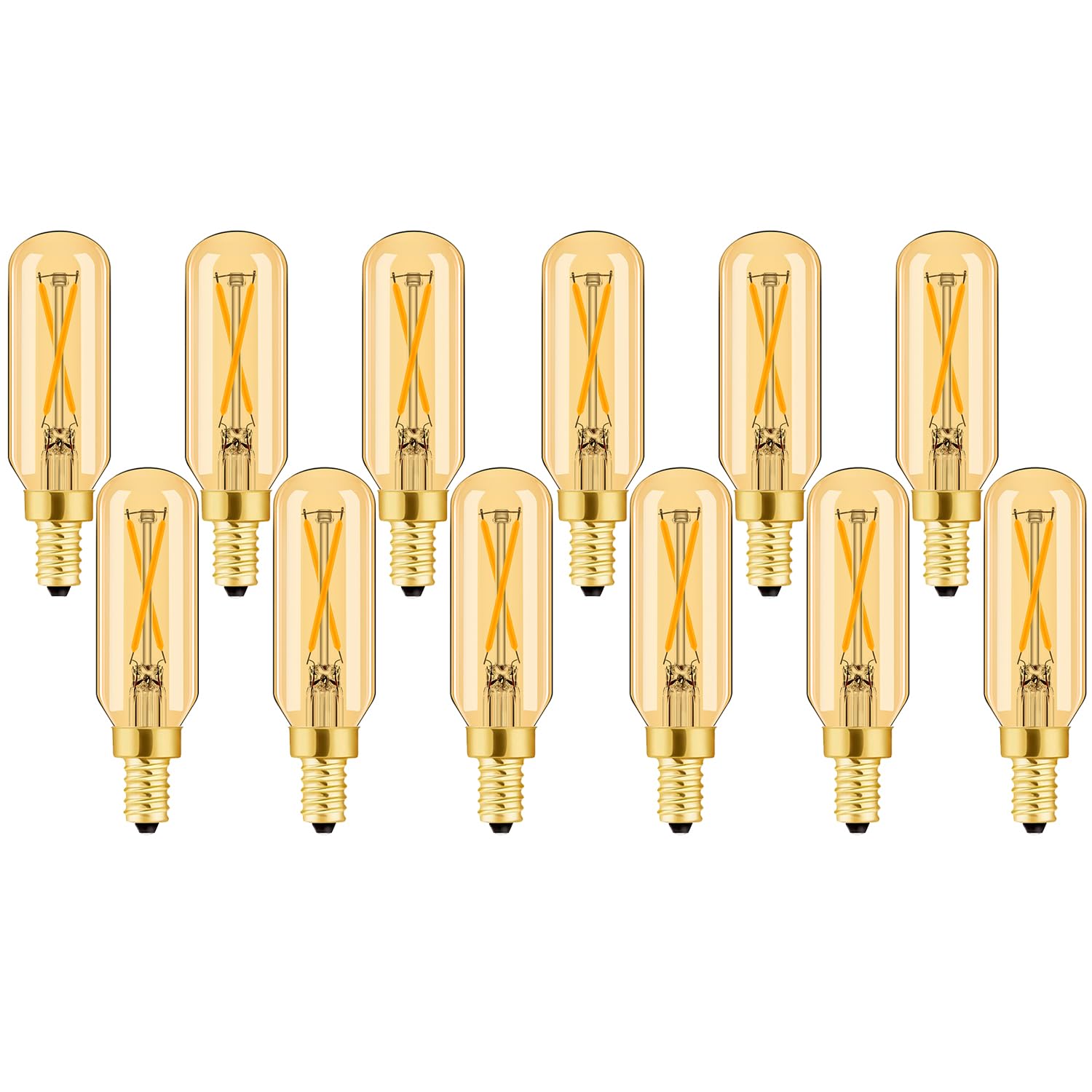 E12 LED Candelabra Bulb 2W Warm White 2500K Dimmable 12 Pack