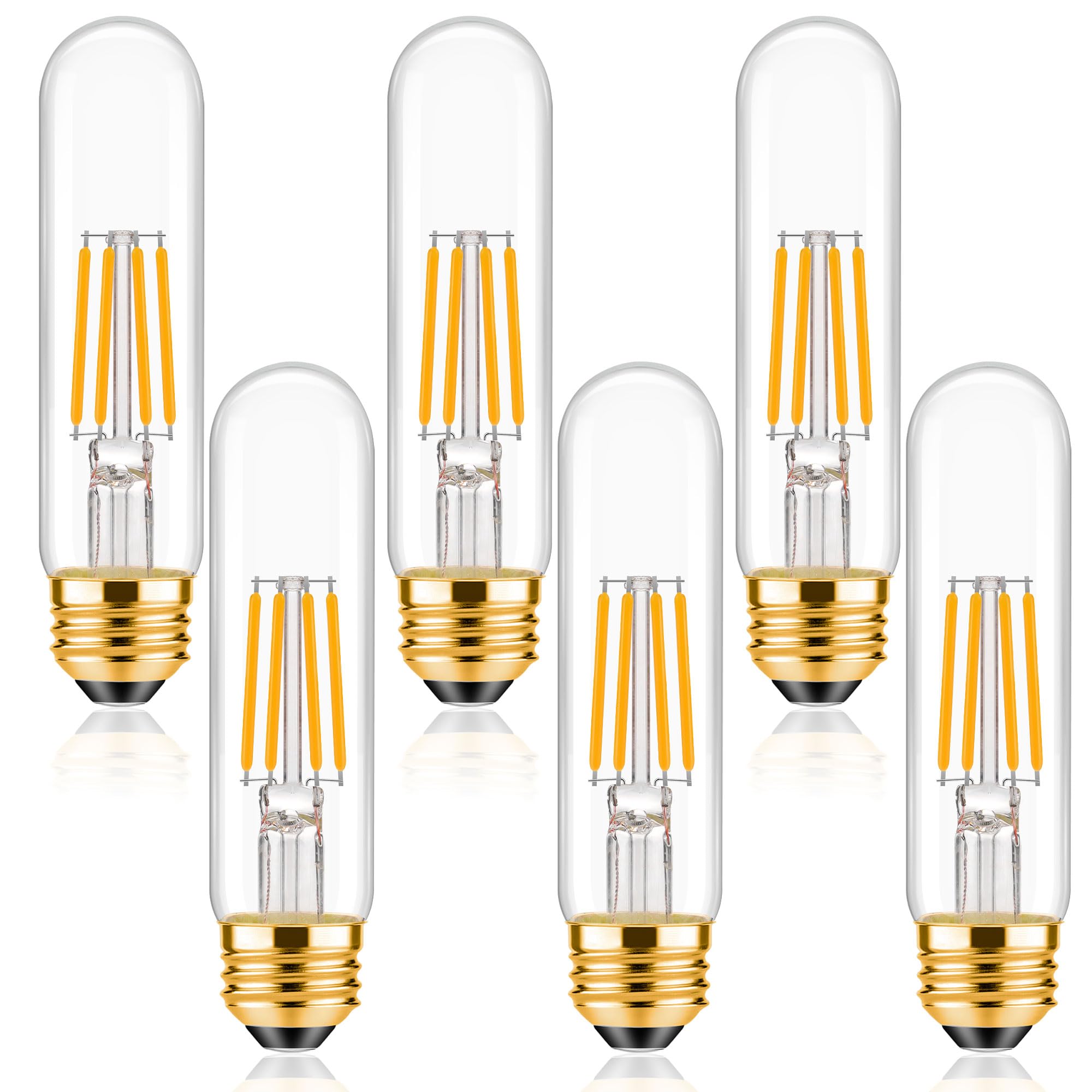 T30 T10 LED Tubular Bulb 4W 40W Equivalent Warm White 2700K Dimmable 2 Pack