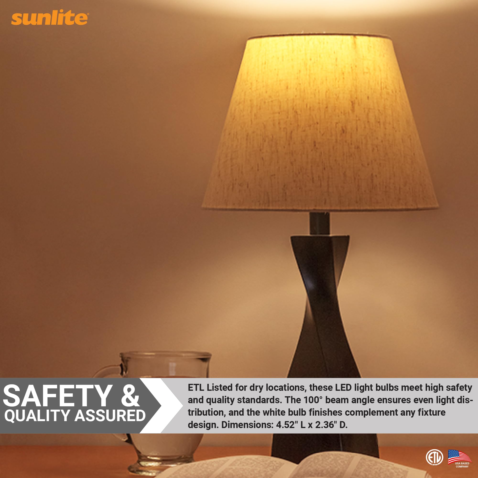 Shabbat Permissible LED Bulb 7W 40W Equivalent Warm White 3000K