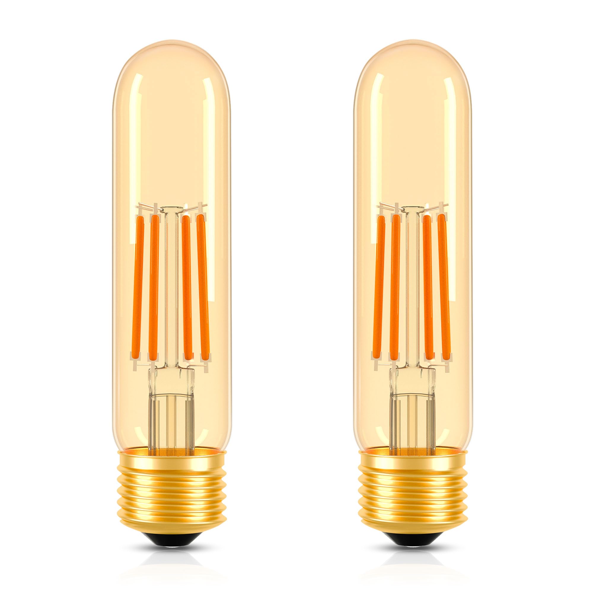 T30 T10 LED Tubular Bulb 4W 40W Equivalent Warm White 2700K Dimmable 2 Pack