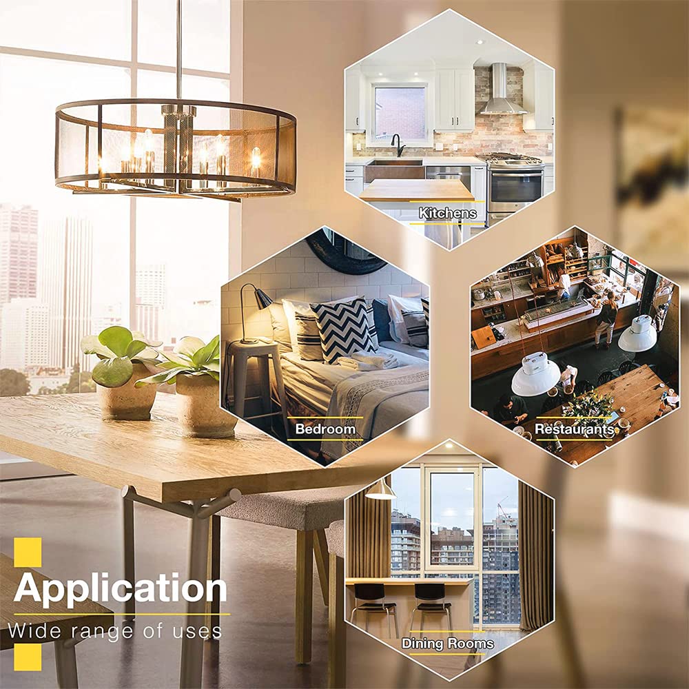 E12 LED Candelabra Bulb 2W Warm White 2500K Dimmable 12 Pack