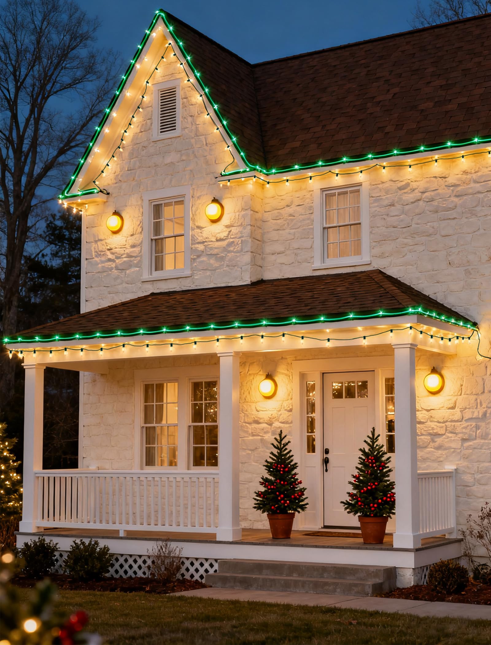 C9 LED Christmas Replacement Bulbs 30 Pack Warm White Shatterproof E17 Base