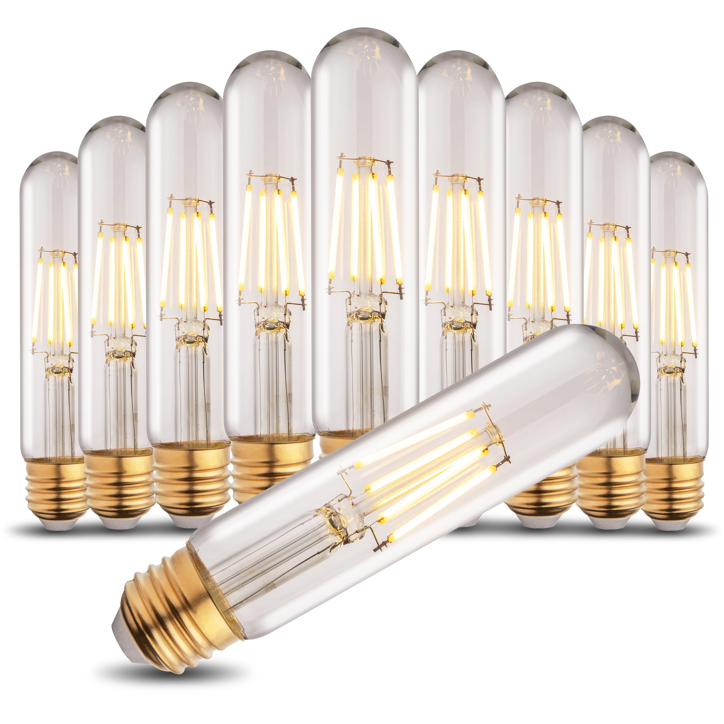 T10 T30 LED Tube Bulb 6W 60W Equivalent Cool White Dimmable 4 Pack