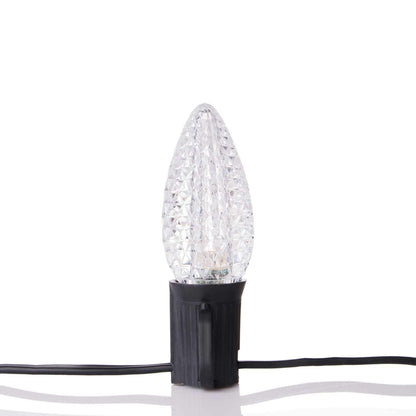 C9 LED Christmas Replacement Bulbs 50 Pack Cool White Shatterproof E17 Base