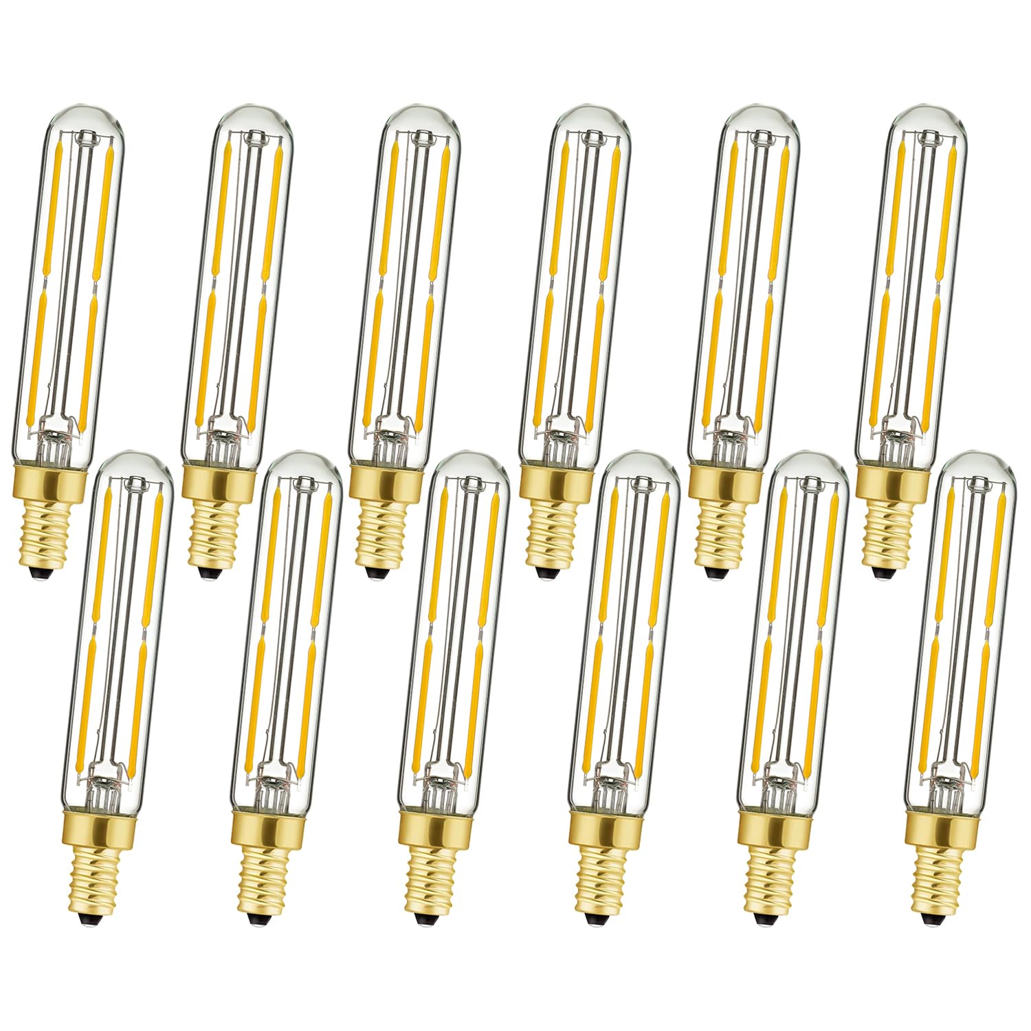 E12 LED Candelabra Bulb 2W Warm White 2500K Dimmable 12 Pack