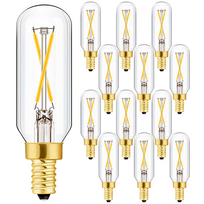E12 LED Candelabra Bulb 2W Warm White 2500K Dimmable 12 Pack