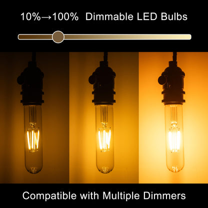 T10 T30 LED Tube Bulb 6W 60W Equivalent Cool White Dimmable 4 Pack