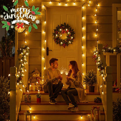 C9 LED Christmas Replacement Bulbs 25 Pack Warm White Shatterproof Dimmable E17 Base