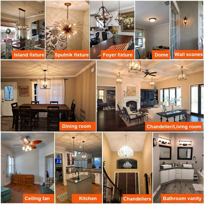 E12 LED Candelabra Bulb 2W Warm White 2500K Dimmable 12 Pack