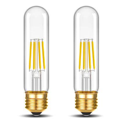 T30 T10 LED Tubular Bulb 4W 40W Equivalent Warm White 2700K Dimmable 2 Pack
