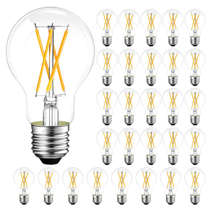 E26 LED Edison Bulb 6W 60W Equivalent Soft White 2700K Dimmable 6 Pack