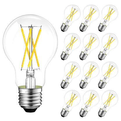E26 LED Edison Bulb 6W 60W Equivalent Soft White 2700K Dimmable 6 Pack