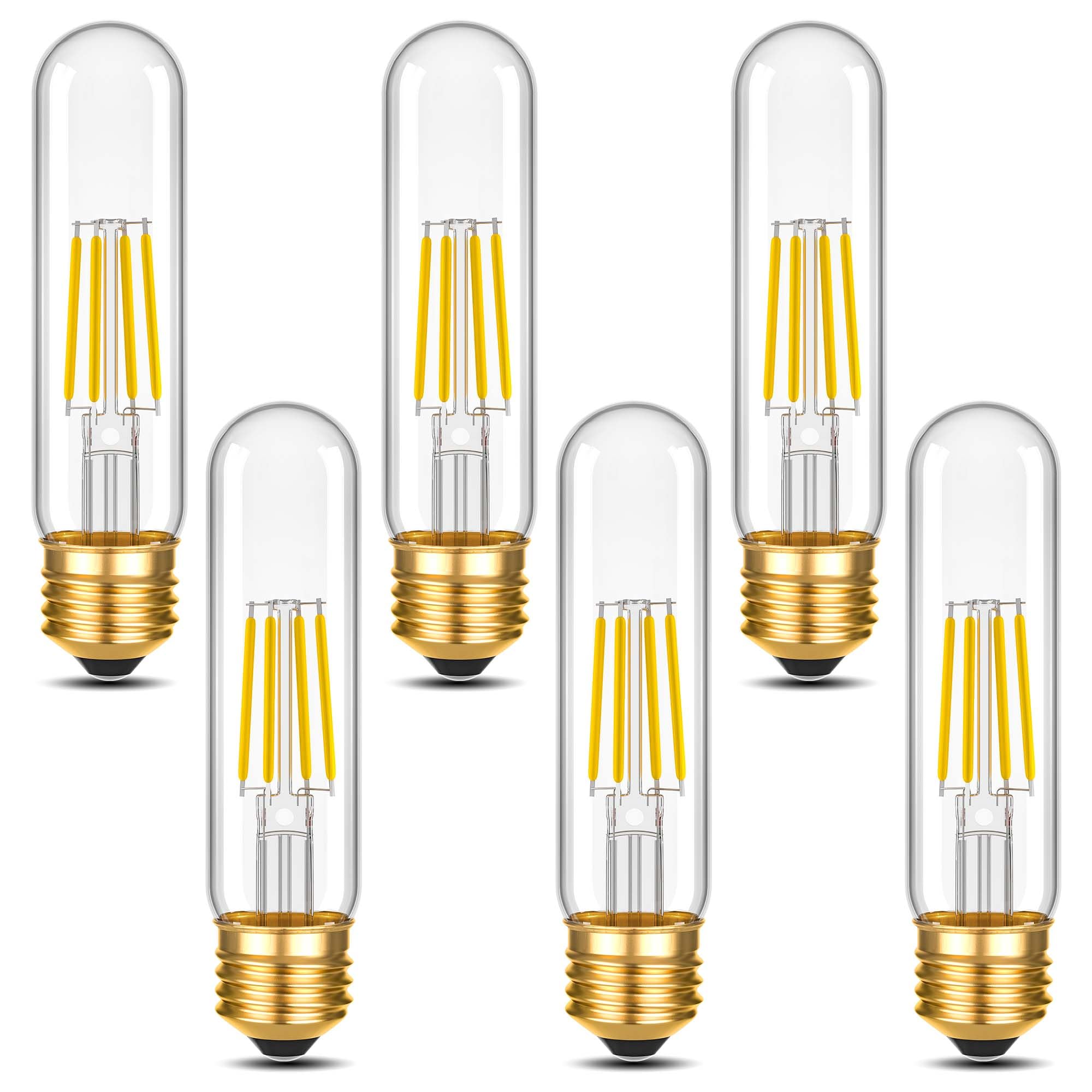 T30 T10 LED Tubular Bulb 4W 40W Equivalent Warm White 2700K Dimmable 2 Pack