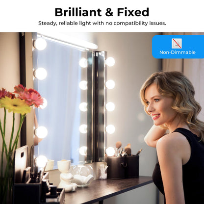 Vanity G25 LED Globe Bulbs 60W Equivalent Daylight 5000K 800LM E26 4 Pack