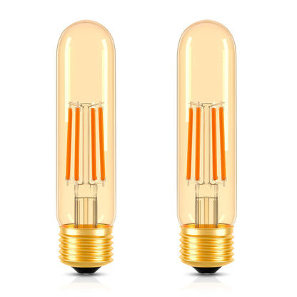 T30 T10 LED Tubular Bulb 4W 40W Equivalent Warm White 2700K Dimmable 2 Pack