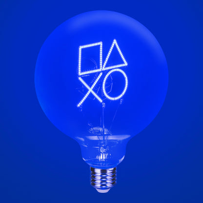 PlayStation Neon LED E27 Decorative Blue Bulb Officially Licensed