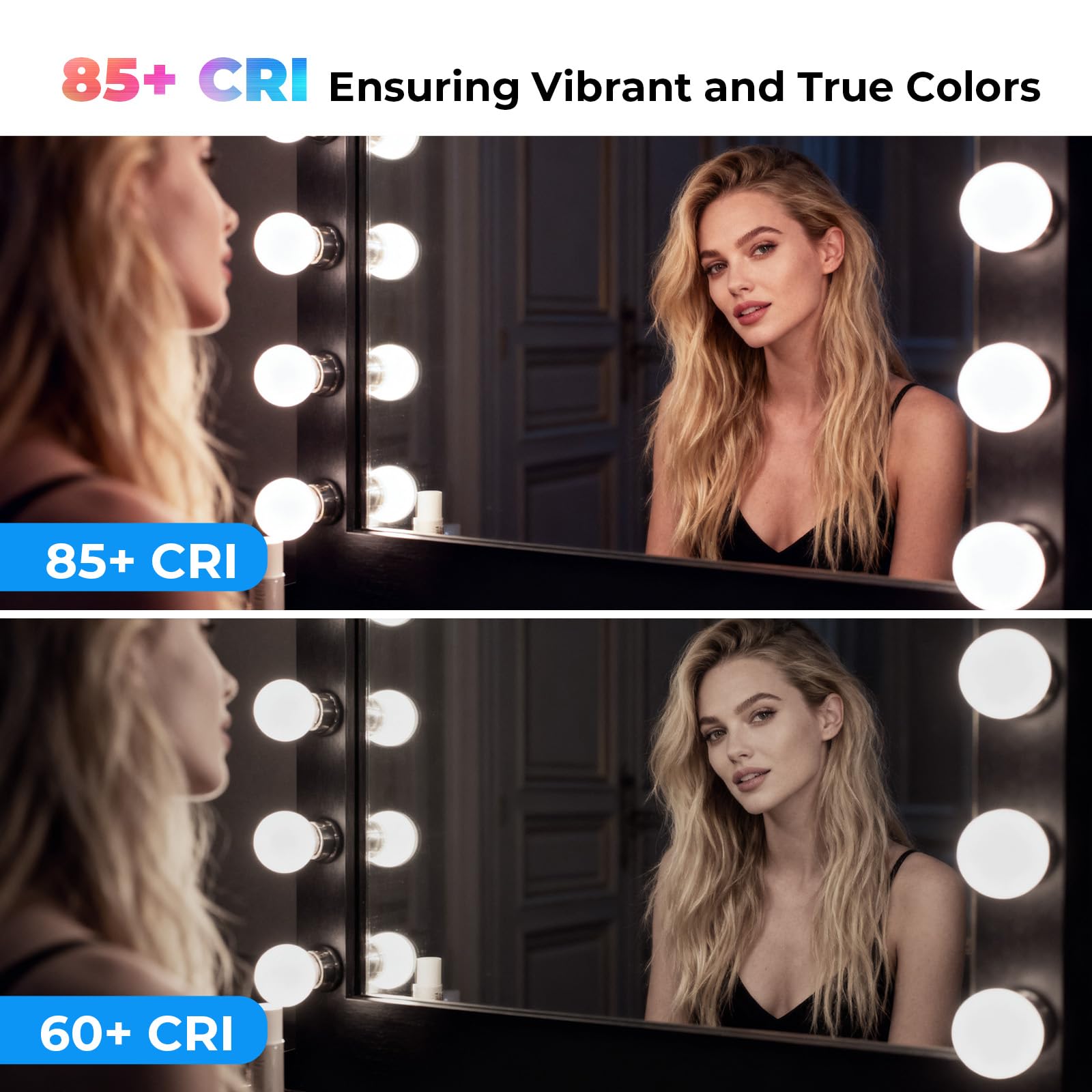 Vanity G25 LED Globe Bulbs 60W Equivalent Daylight 5000K 800LM E26 4 Pack