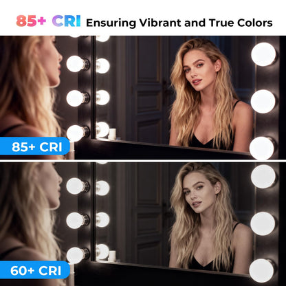 Vanity G25 LED Globe Bulbs 60W Equivalent Daylight 5000K 800LM E26 4 Pack