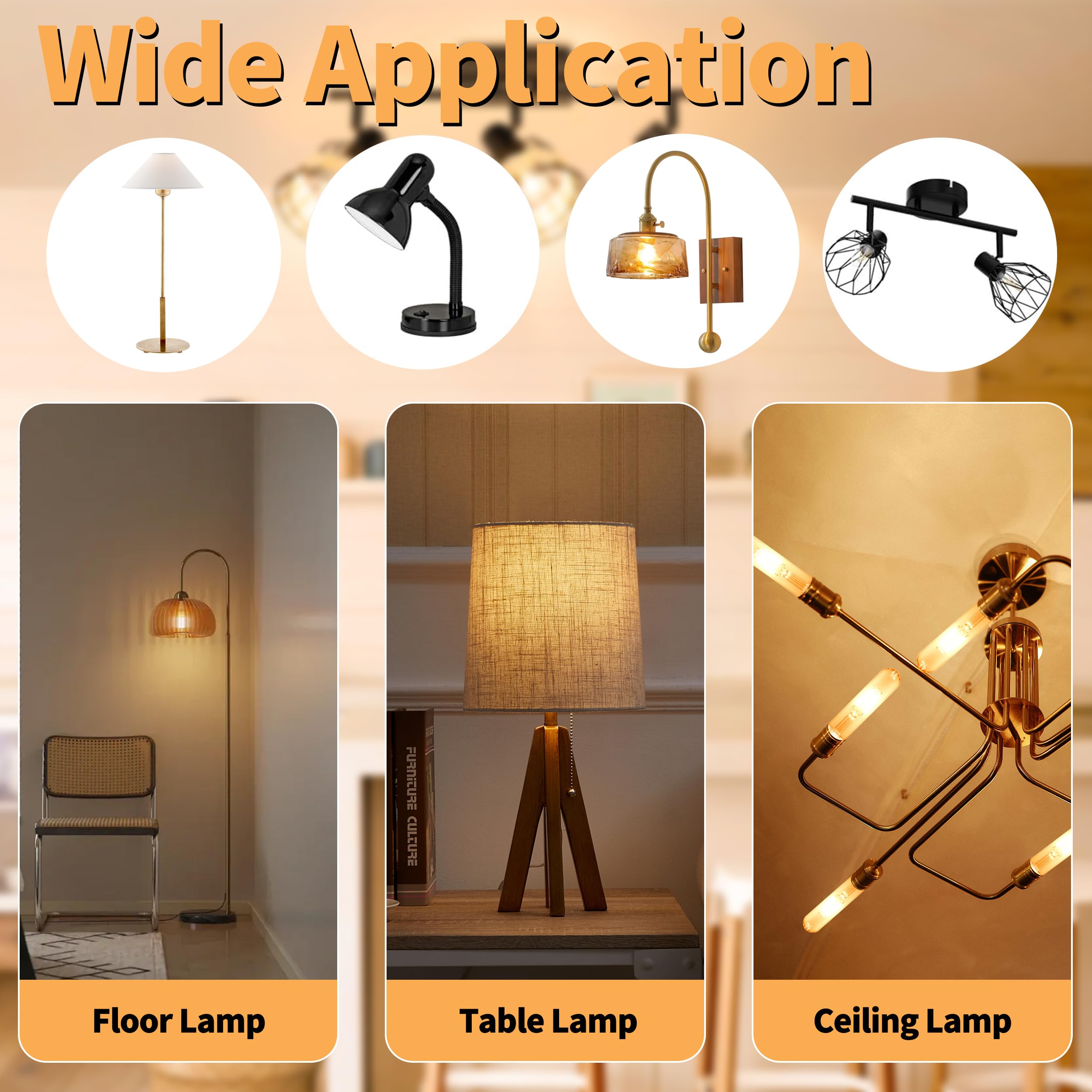 T10 T30 LED Tube Bulb 6W 60W Equivalent Cool White Dimmable 4 Pack