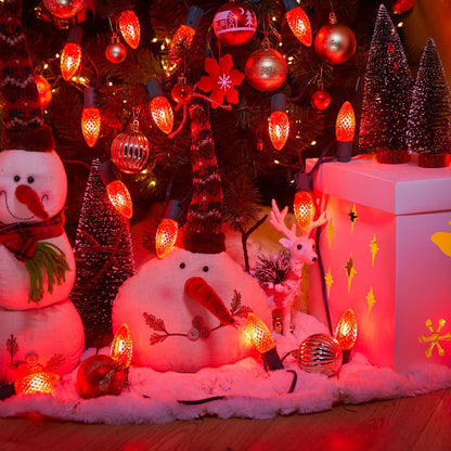 C9 LED Christmas Replacement Bulbs 50 Pack Cool White Shatterproof E17 Base