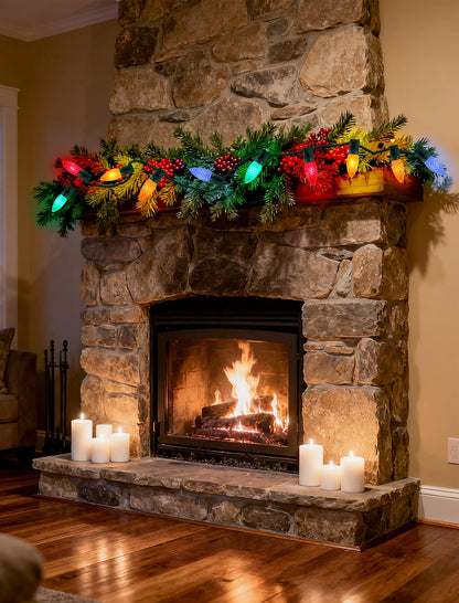 C9 LED Christmas Replacement Bulbs 30 Pack Warm White Shatterproof E17 Base