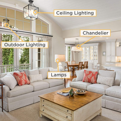 E12 LED Candelabra Bulb 2W Warm White 2500K Dimmable 12 Pack