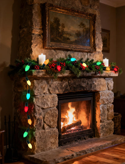 C9 LED Christmas Replacement Bulbs 30 Pack Warm White Shatterproof E17 Base