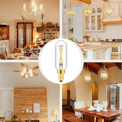 E12 LED Candelabra Bulb 2W Warm White 2500K Dimmable 12 Pack