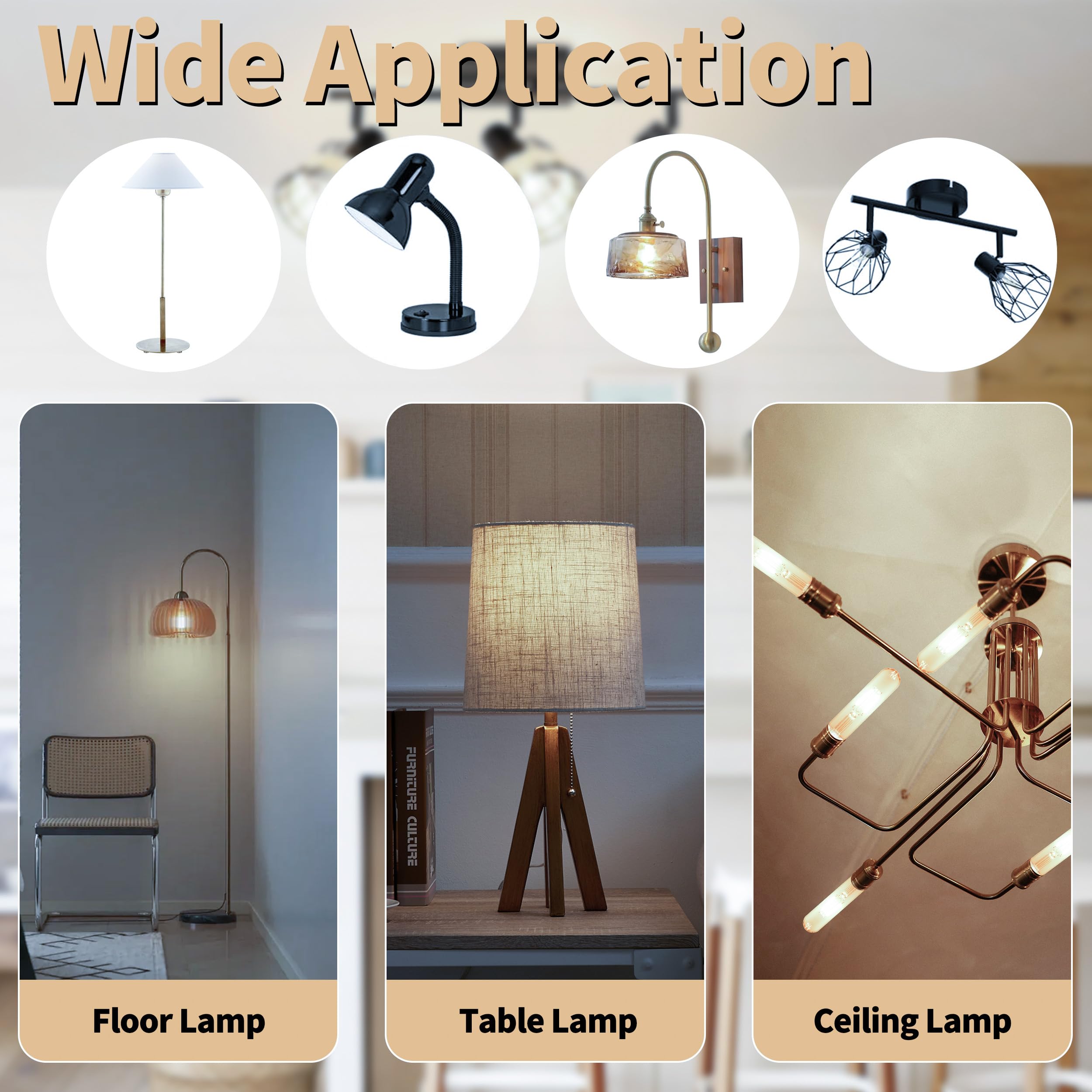 T10 T30 LED Tube Bulb 6W 60W Equivalent Cool White Dimmable 4 Pack