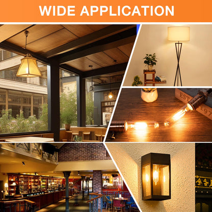 T30 T10 LED Tubular Bulb 4W 40W Equivalent Warm White 2700K Dimmable 2 Pack