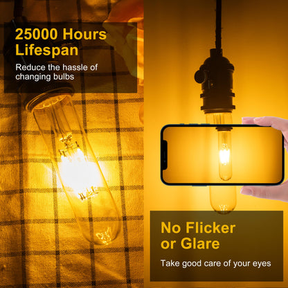 T10 T30 LED Tube Bulb 6W 60W Equivalent Cool White Dimmable 4 Pack