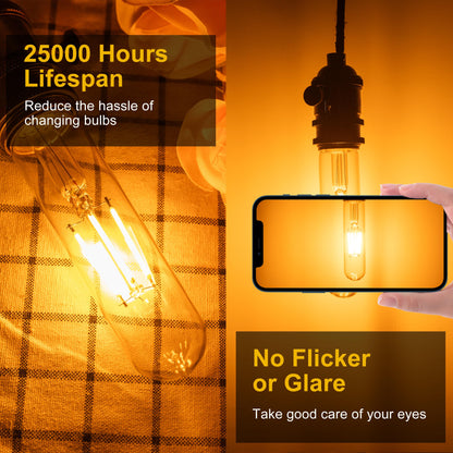 T10 T30 LED Tube Bulb 6W 60W Equivalent Cool White Dimmable 4 Pack